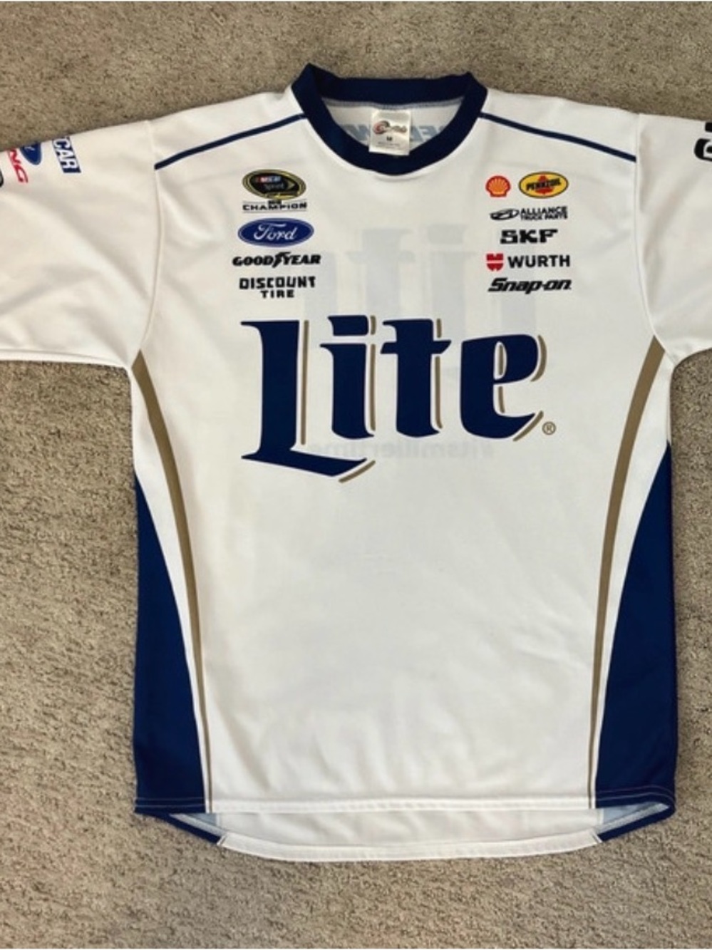 Lite Logo White & Navy Men’s Racing Jersey